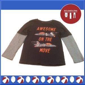 Boys Jumping Beans Black and Gray Jet Planes Tee
